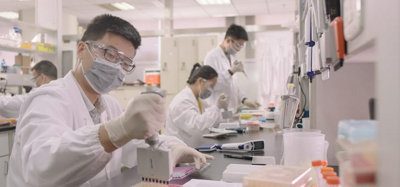 Lab workers in a laboratory