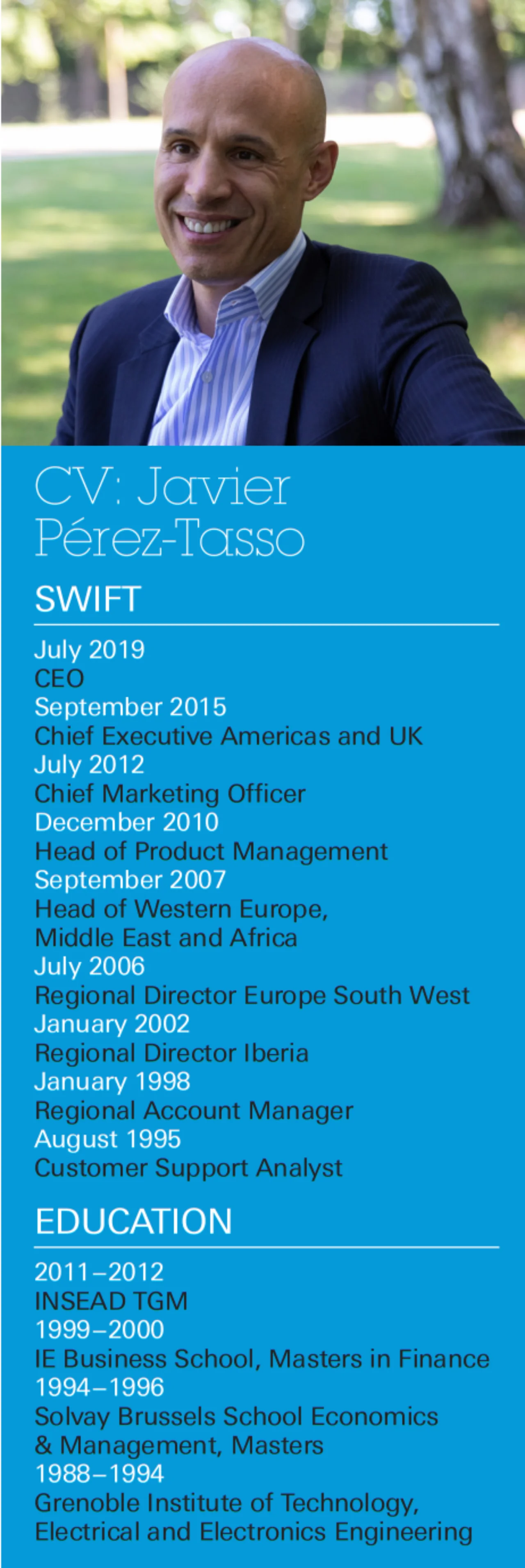 javier perez tasso headshot and his CV