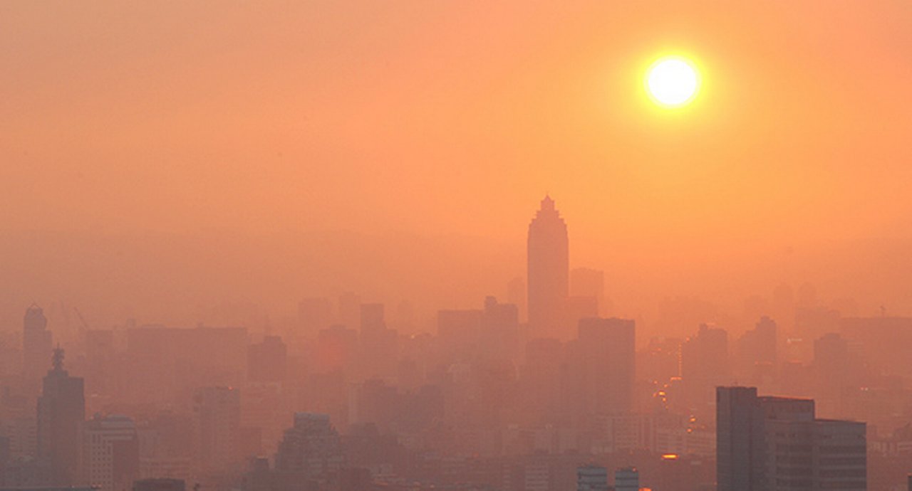 City Sunset in Smog