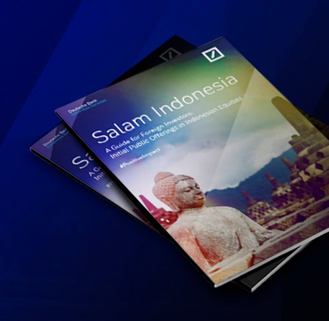 Multiple issues of Salam Indonesia on blue background