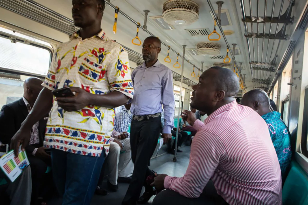 people in a train