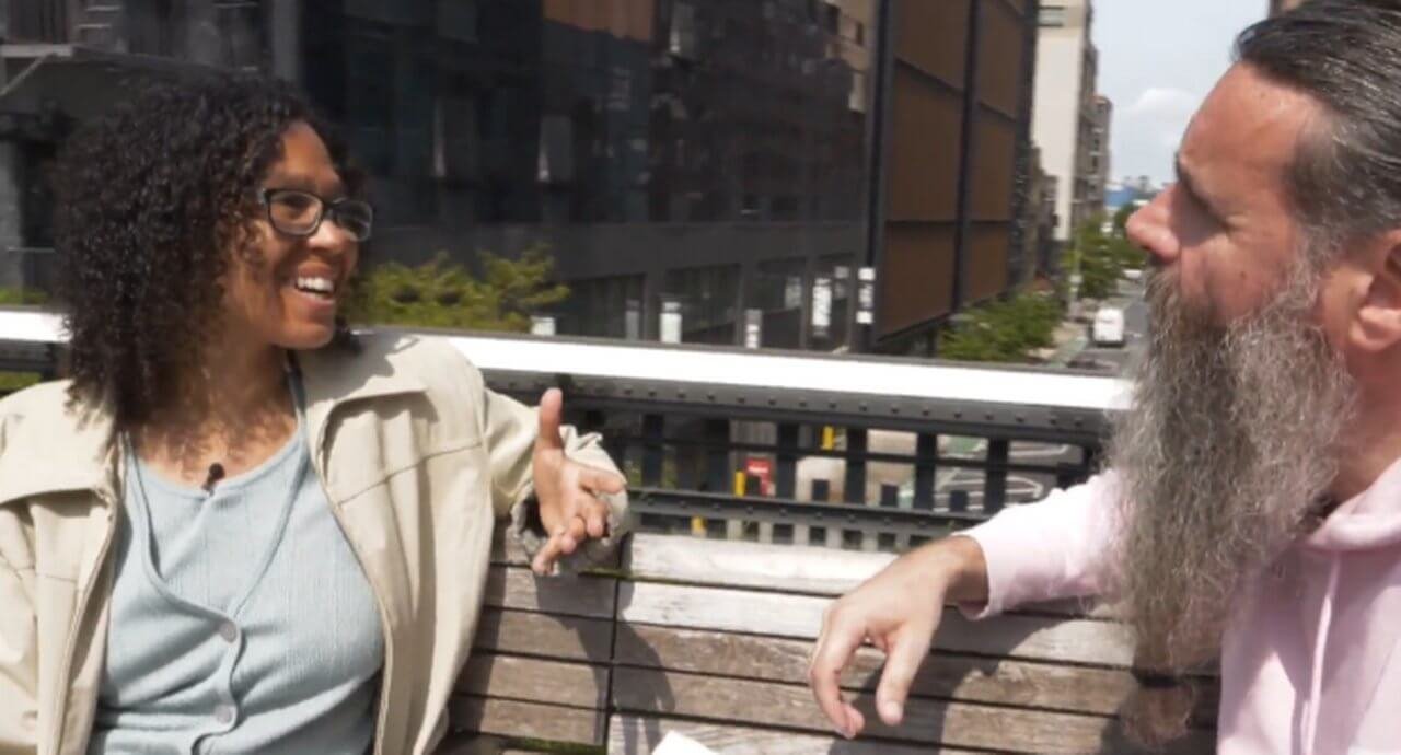 Jürgen Schmitt meets Delores Rubin at the High Line in New York