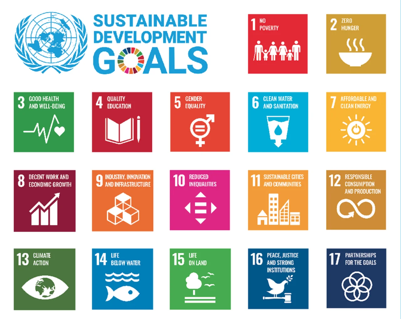 Figure 1 The 17 SDG icons
