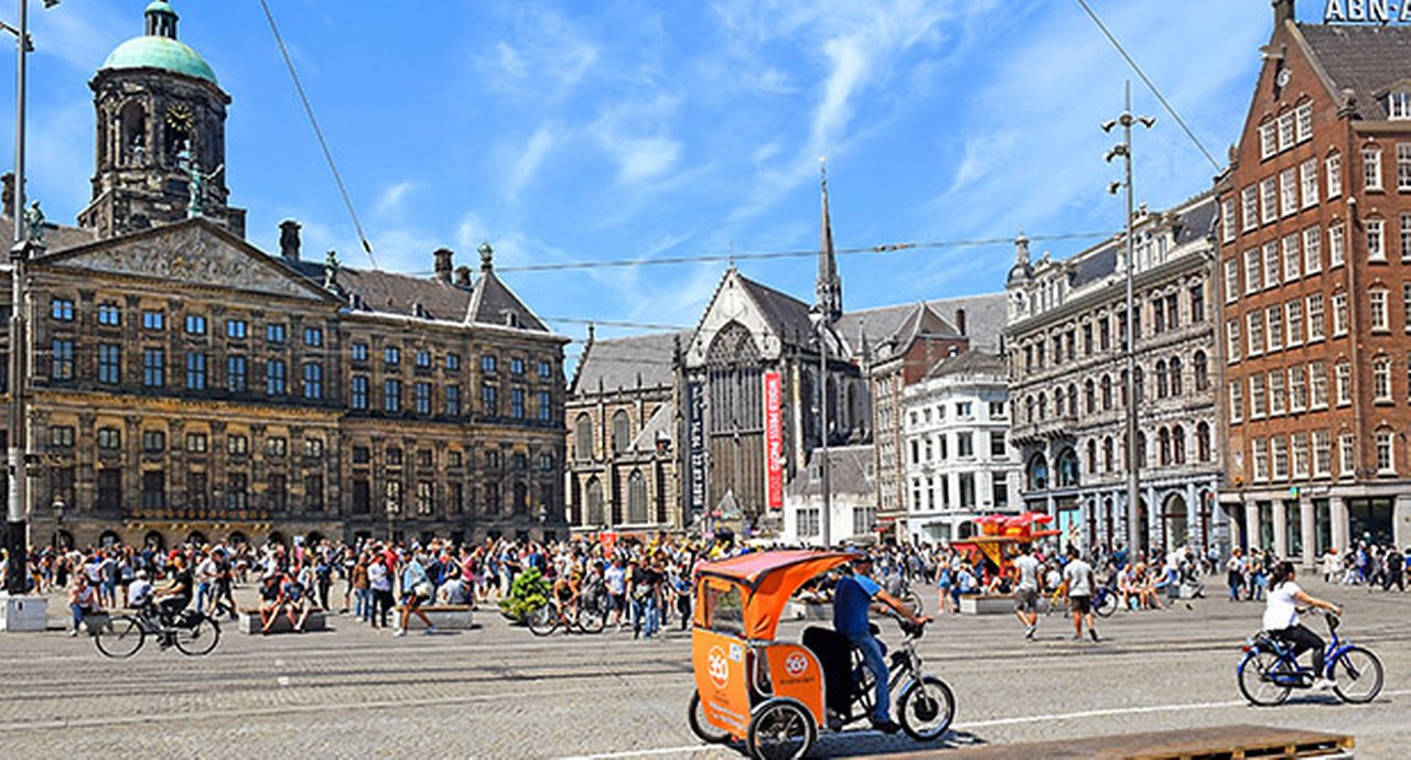 Dam Square In Amsterdam