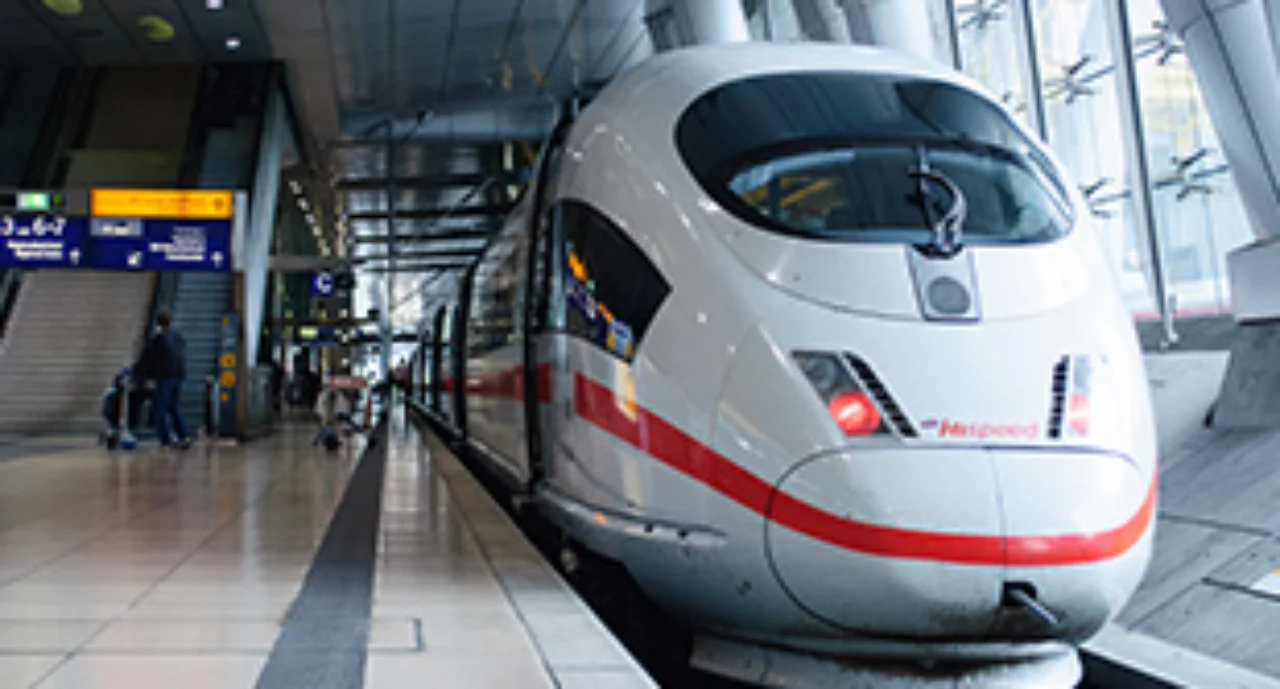 ICE 3 Hispeed Train In Frankfurt Airport Train Station