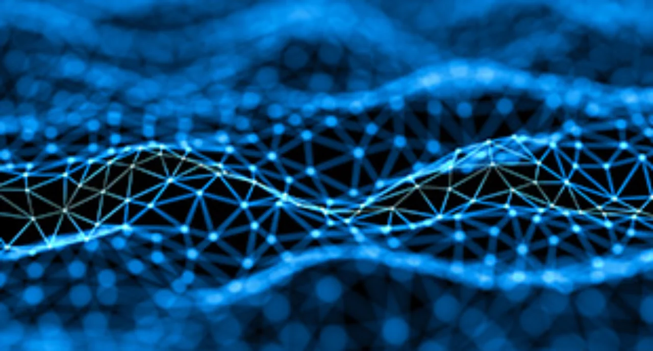Futuristic digital blockchain background, fintech technology