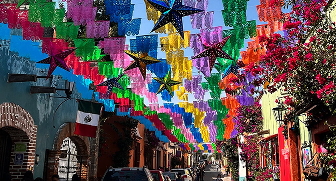 Colorful festivities decorations