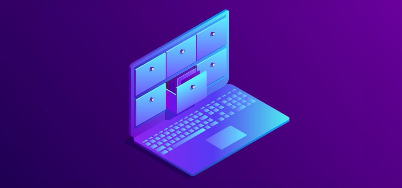 3D Isometric laptop flat design vector illustration