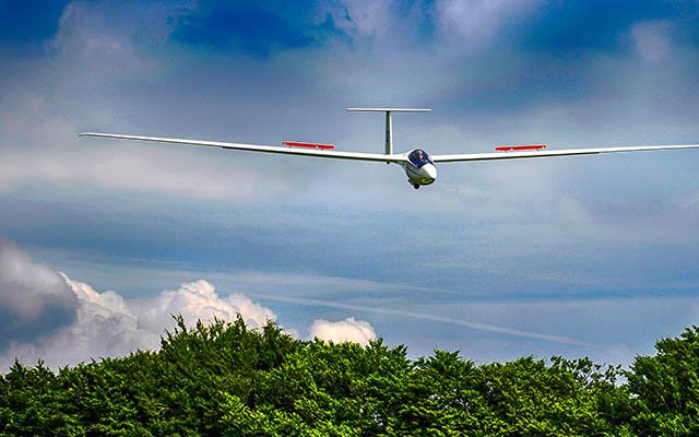 A glider in the sky