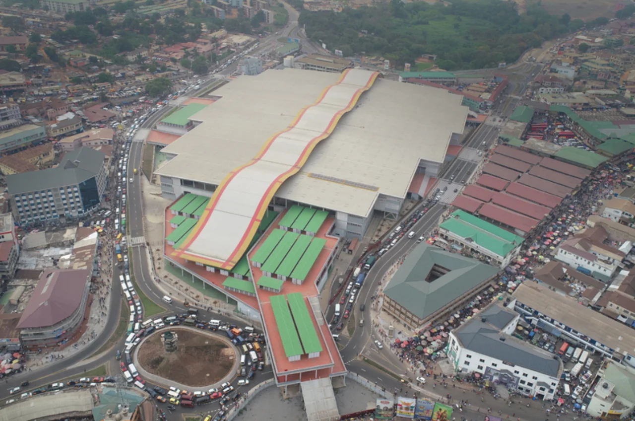 Access to the old market is reopened in February 2019 ahead of the new Kumasi Market inauguration