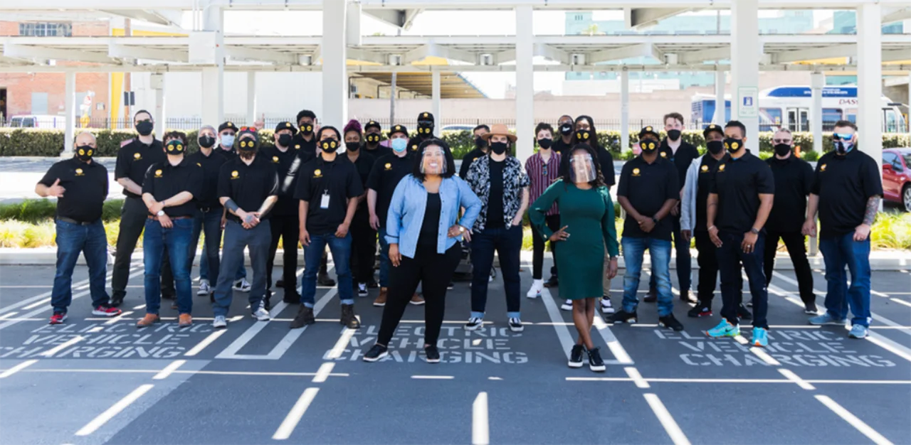 ChargerHelp! founders Evette Ellis and Kameale Terry with their employees