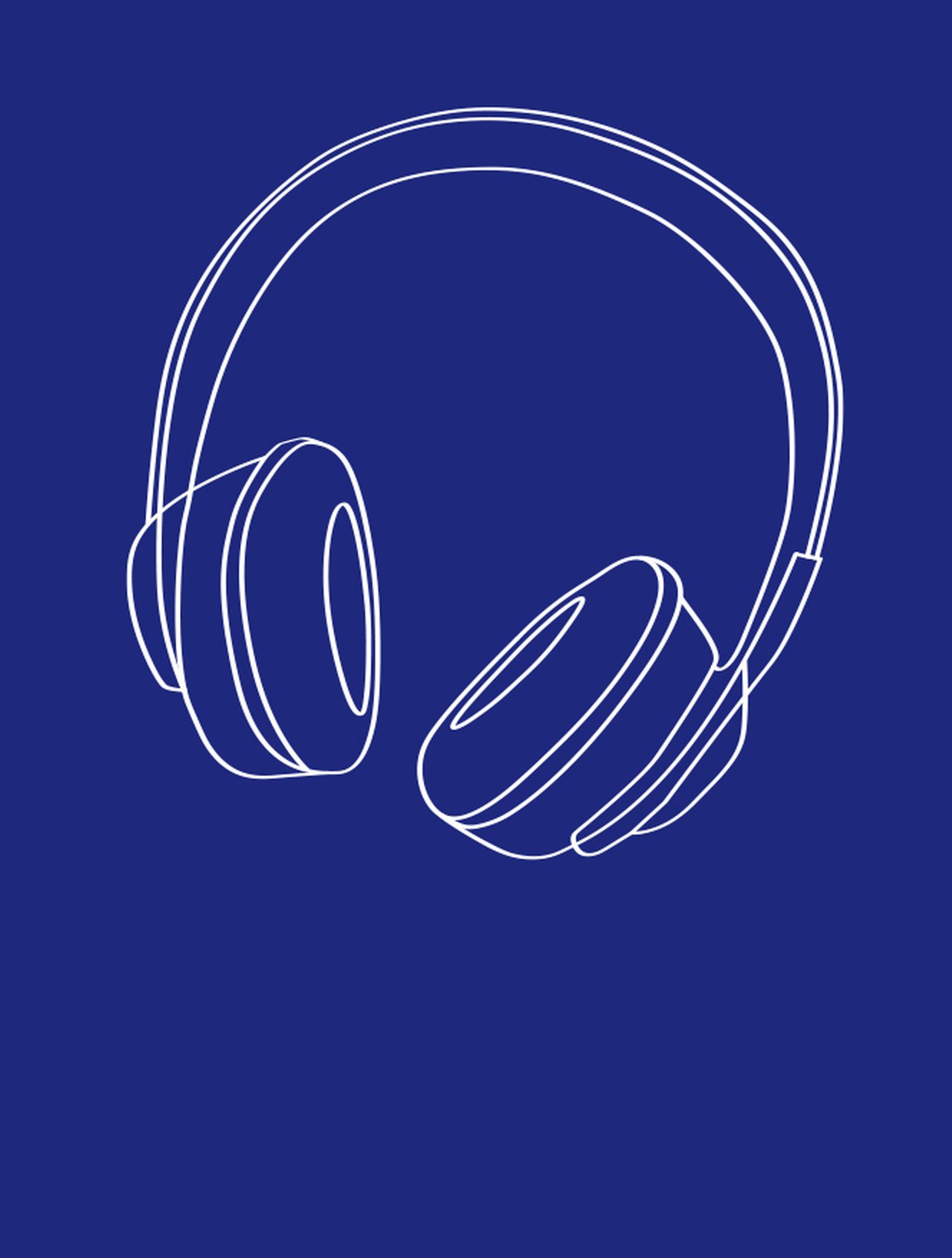 headphones on deep blue background