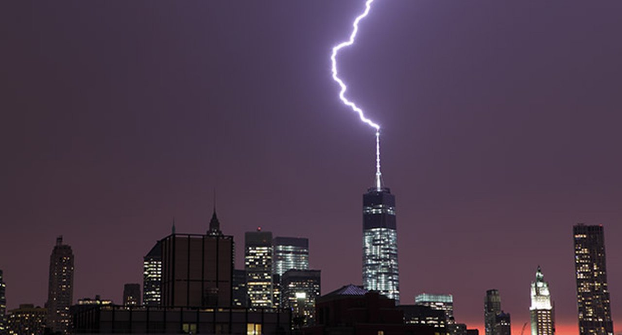 Lightning Strikes The World Trade Center