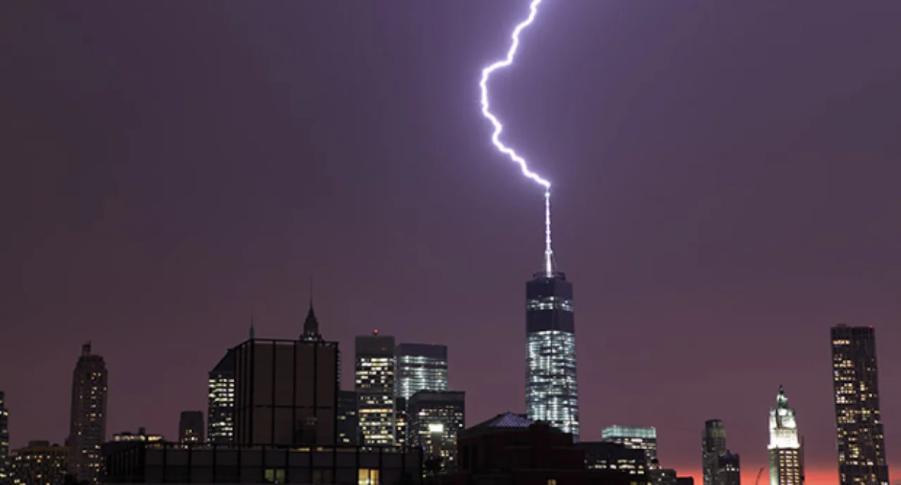 Lightning Strikes The World Trade Center