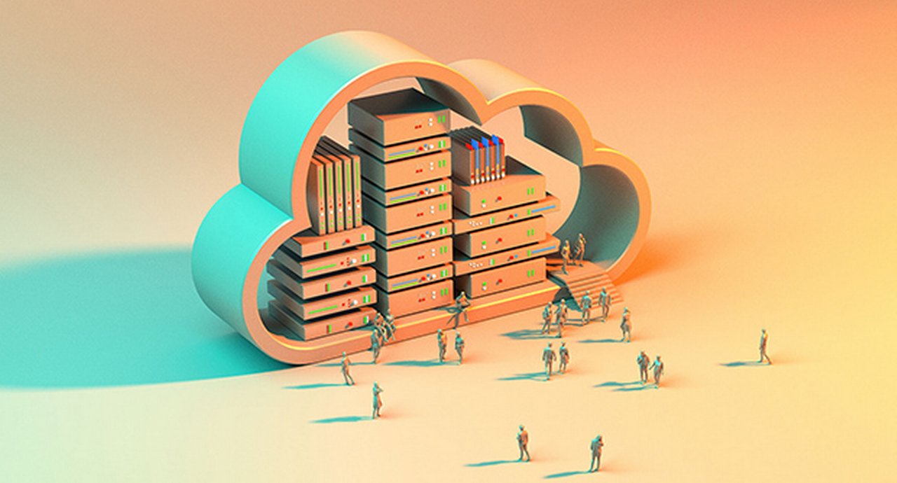 Files and servers located within a hollow cloud