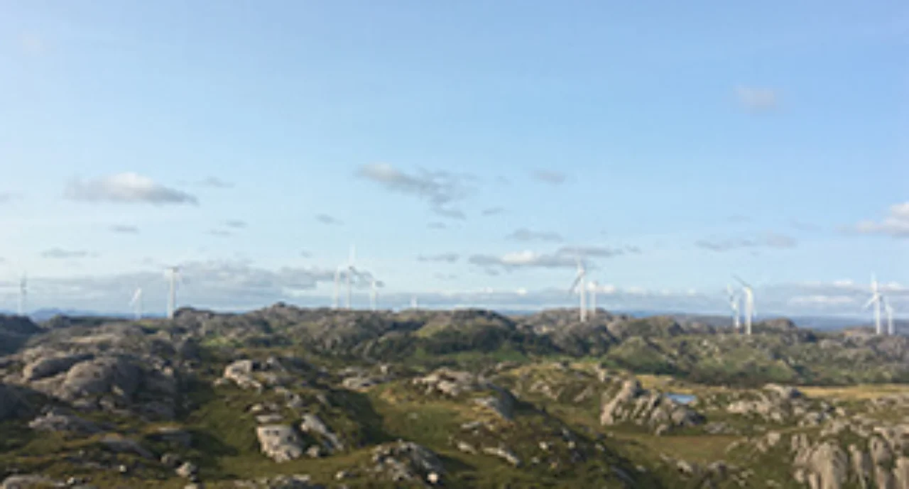 Egersund wind farm from a distance