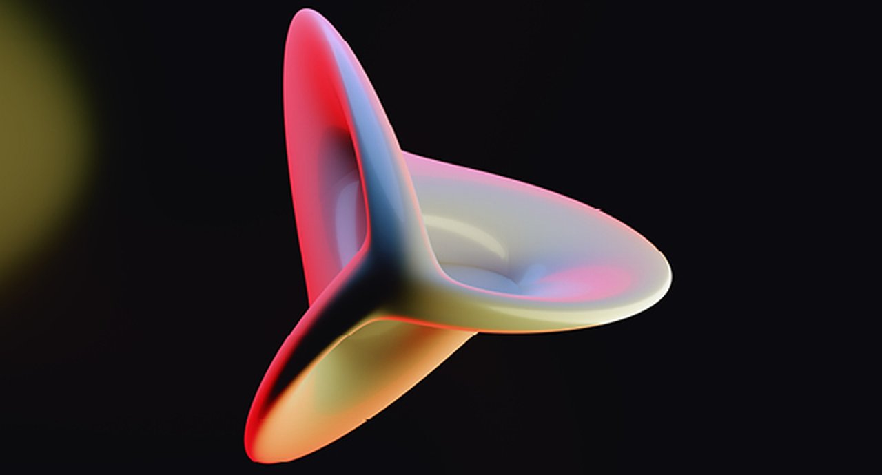 Digital abstract representation of a triangle