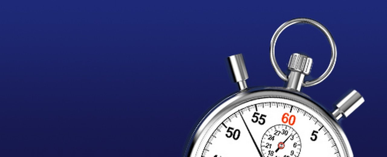 Stopwatch on a dark blue background