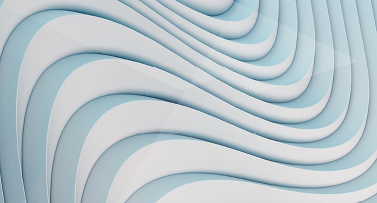 Curved white lines forming a wave