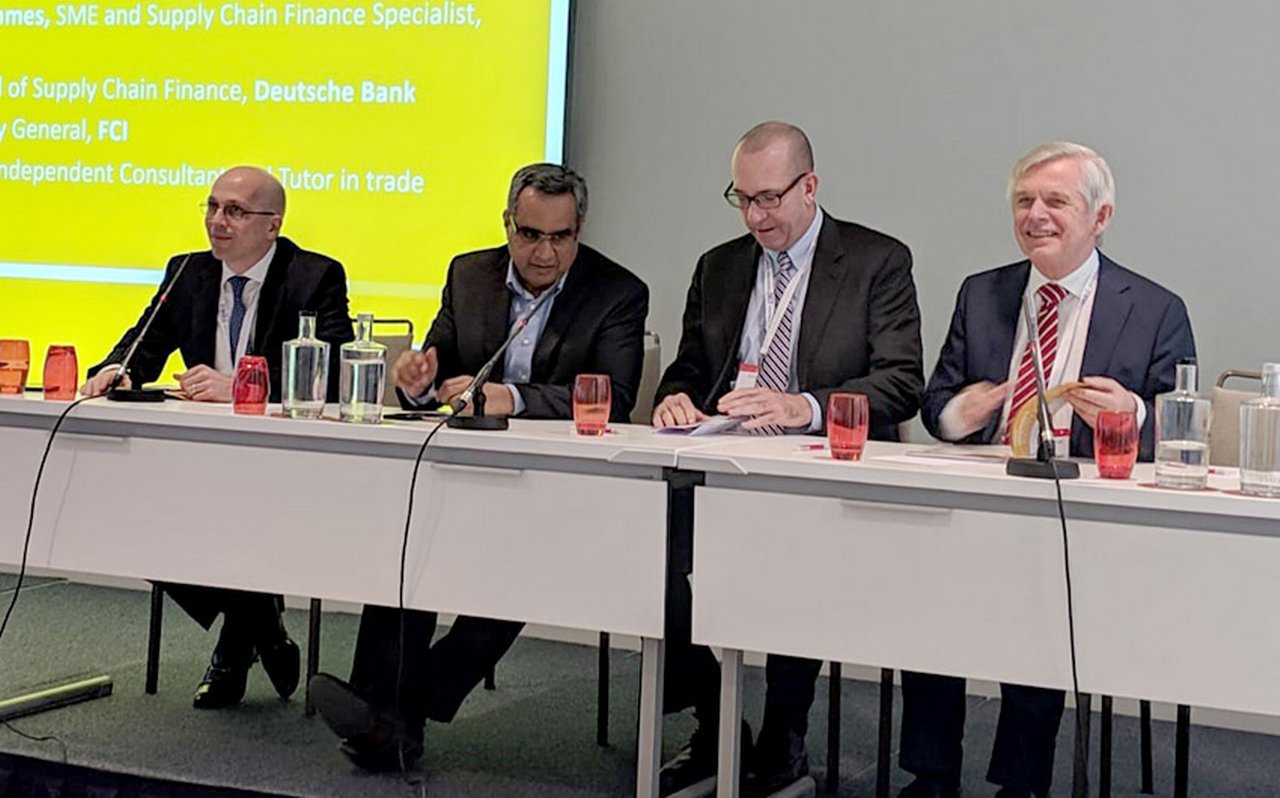 Left to right: Martin Hommes (IFC); Anil Walia (Deutsche Bank); Peter Mulroy (FCI), Martin van der Hoek (credit insurance consultant)