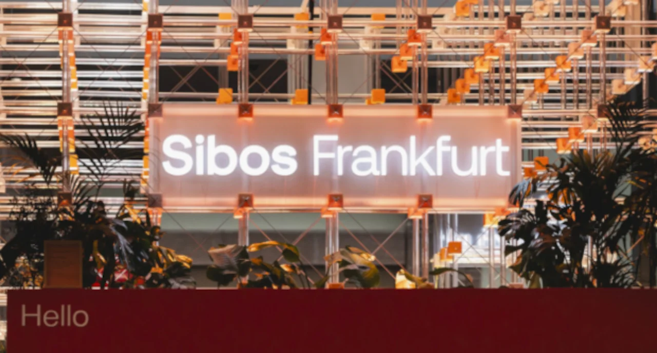 Sibos Frankfurt illuminated sign