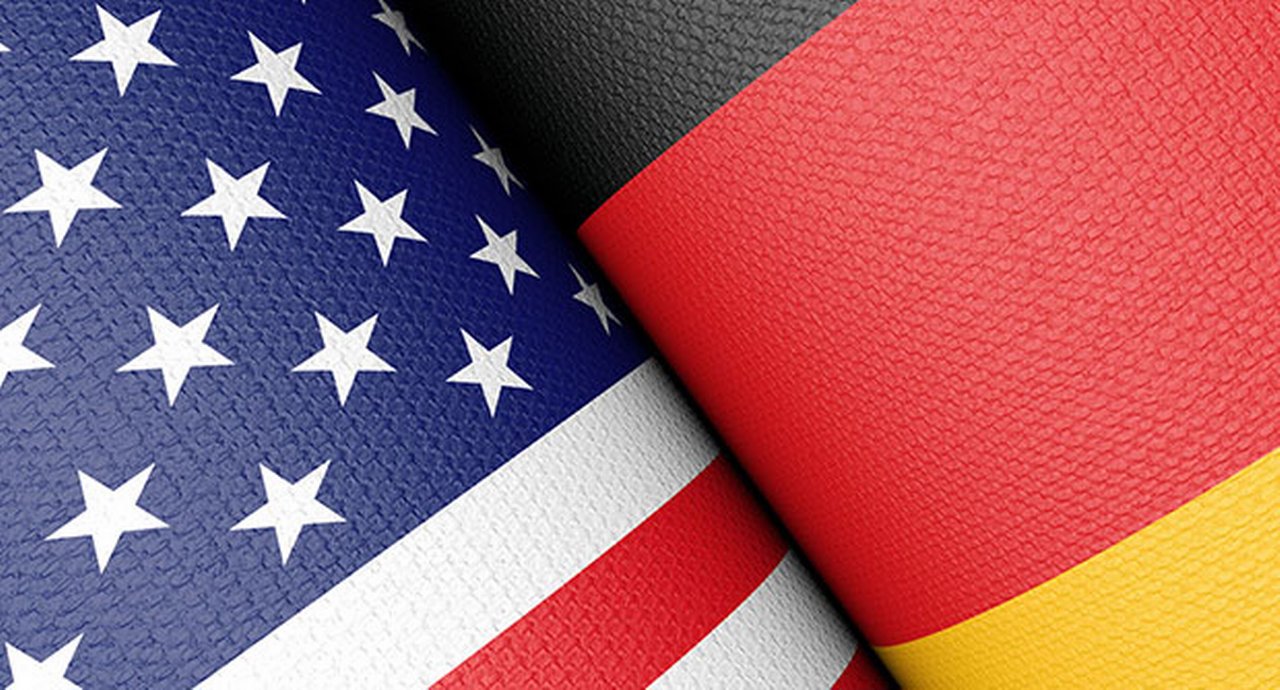 U.S. and German flags