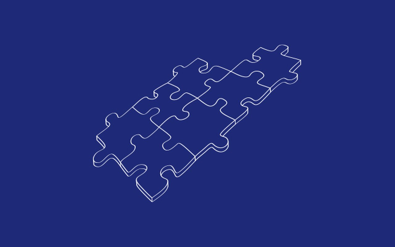 schematic puzzle on a dark blue background