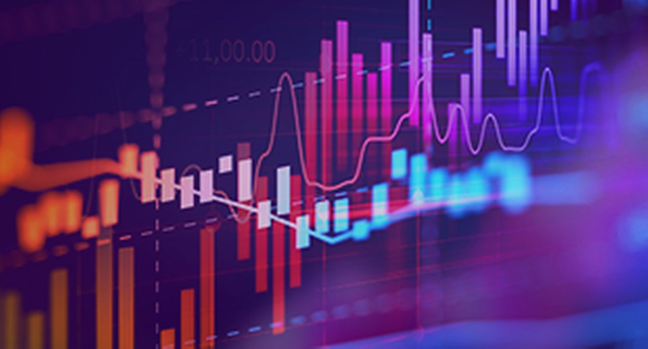 colorful graphs on blurry background