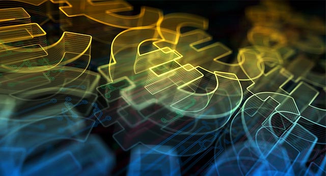 Euro stablecoin currency business and digital money symbol digital concept