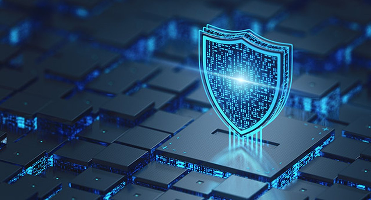 Shield. Concept of the network technology.
