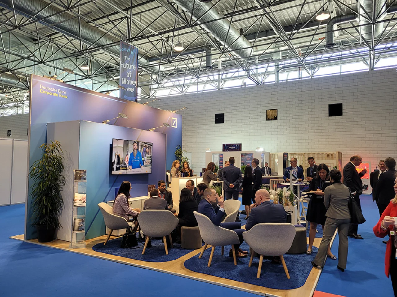 Treasurers congregate at the Deutsche Bank EuroFinance stand in Vienna