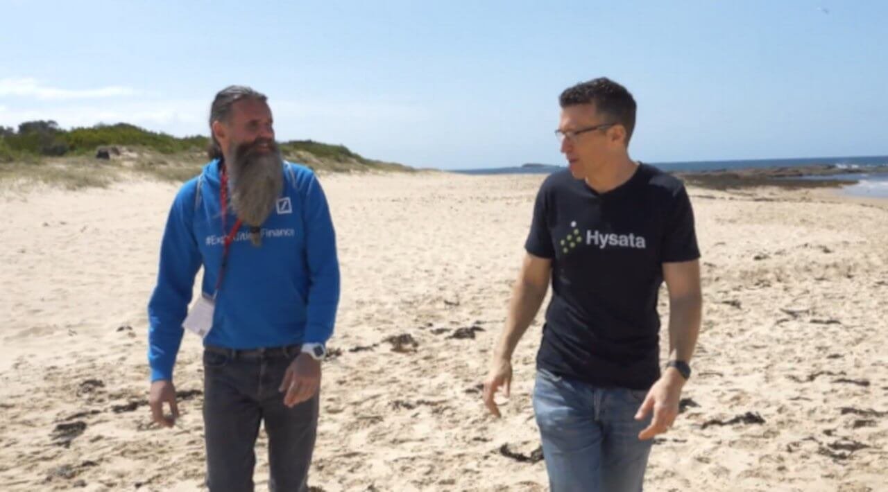 Jürgen Schmitt meets the Hysata CEO Paul Barrett