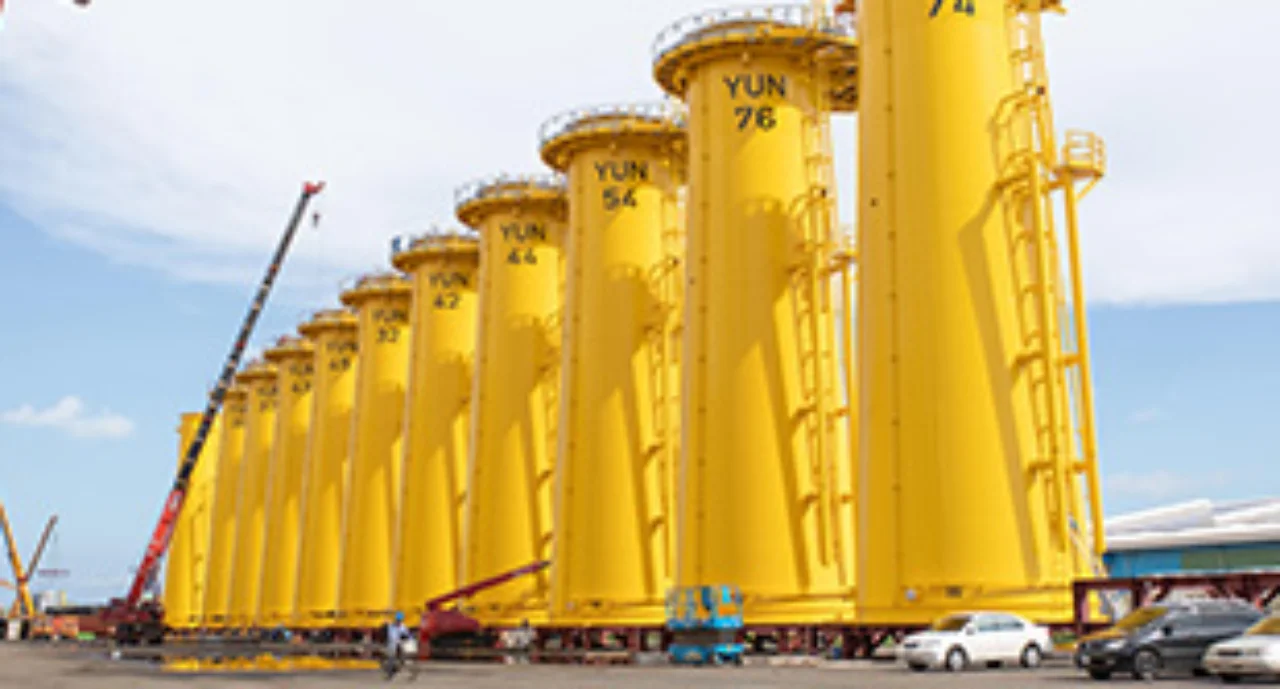 offshore wind turbine foundations at Yunlin harbour