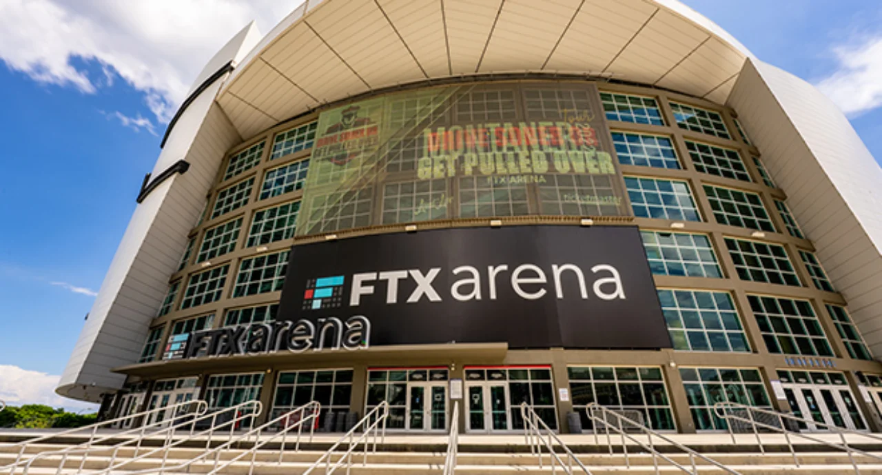 Miami, FL, USA - 25. September 2021: FTX Arena Downtown Miami FL ehemals American Airlines Stadium