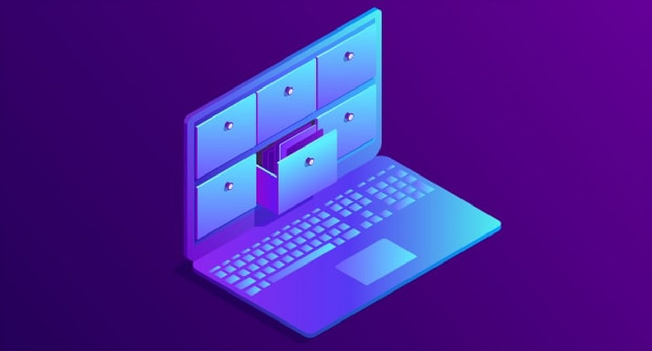 3D Isometric laptop flat design vector illustration