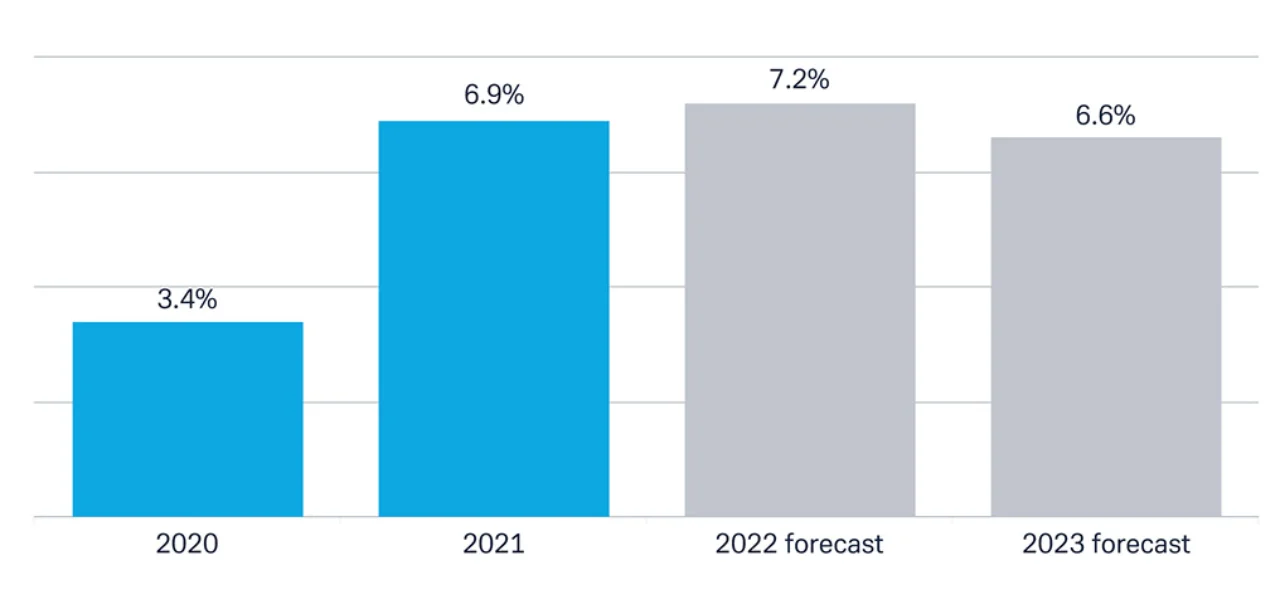 Figure 1: GDP growth rate: Bangladesh