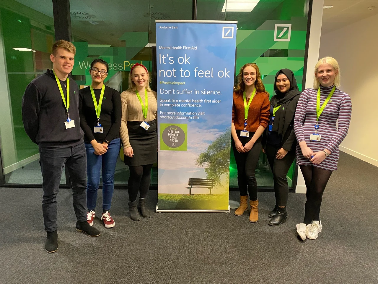Deutsche Bank Mental Health First Aiders raise awareness of mental health issues and provide relevant support