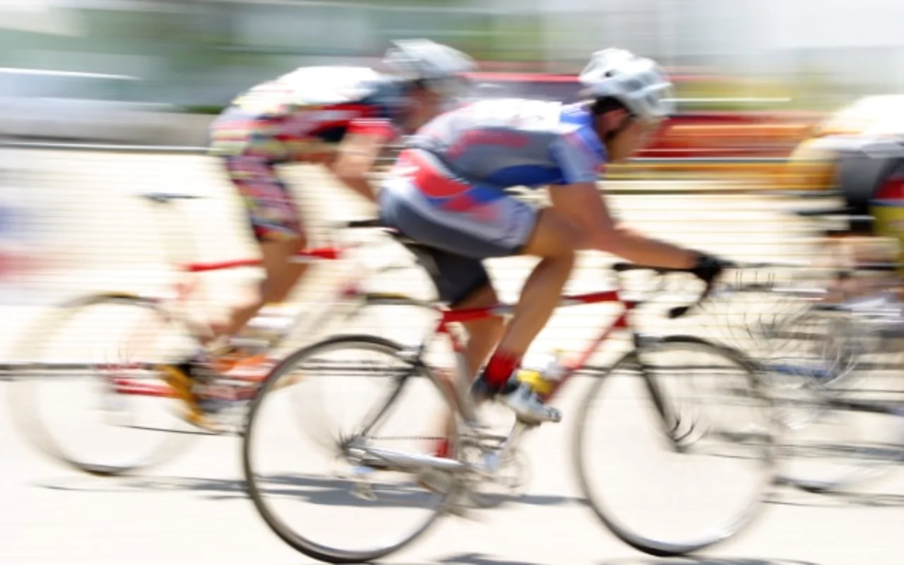 Cyclists in a race