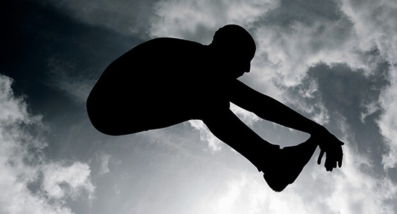 Silhouette Of Long Jumper