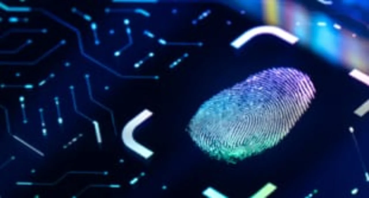 Fingerprint Biometric Authentication Button Digital Security Concept