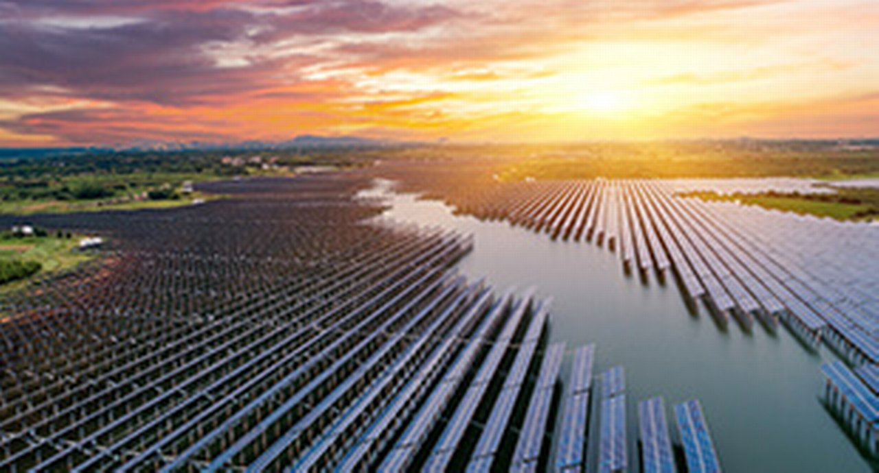 Outdoor photovoltaic power generation scene