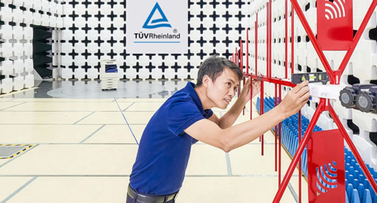 TÜV Rheinland expert in a lab for electromagnetic compatability in vietnam
