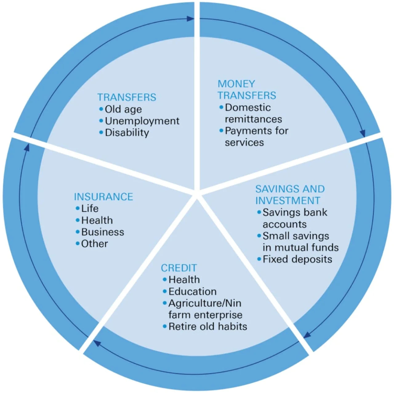 Figure 1: Essential lifecycle of financial needs of a low-income people