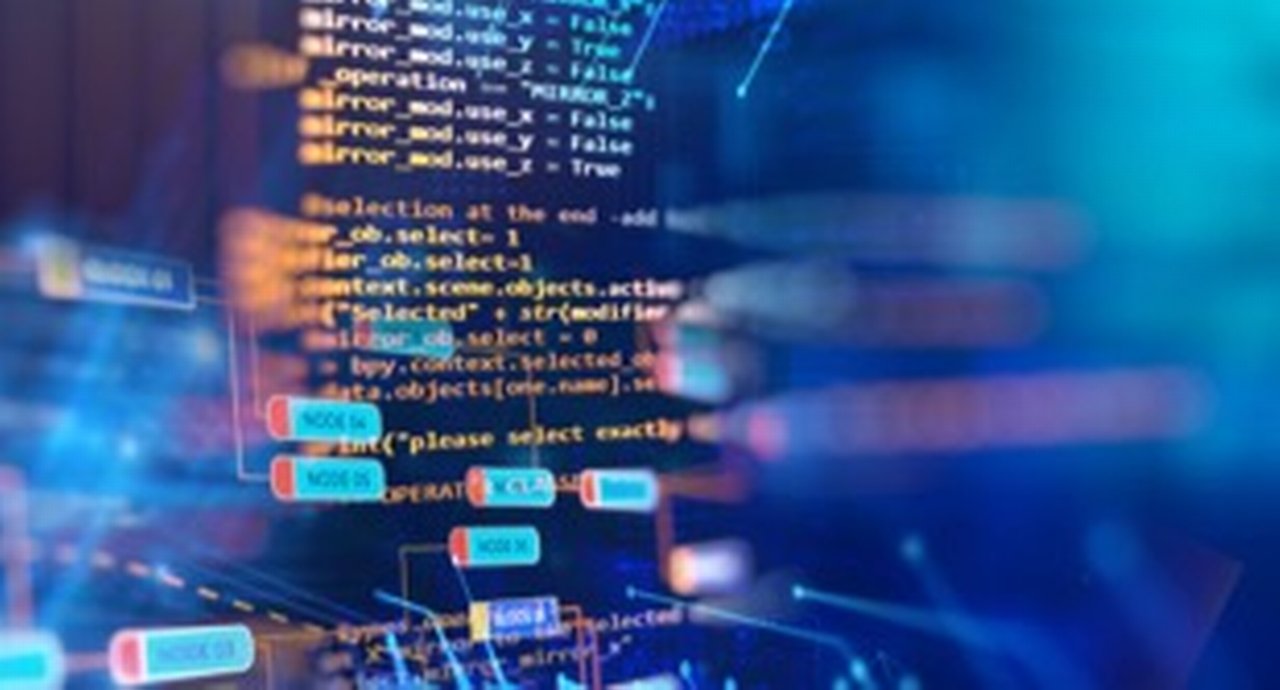 Programming code abstract technology background footage,concept of software developer and Computer script