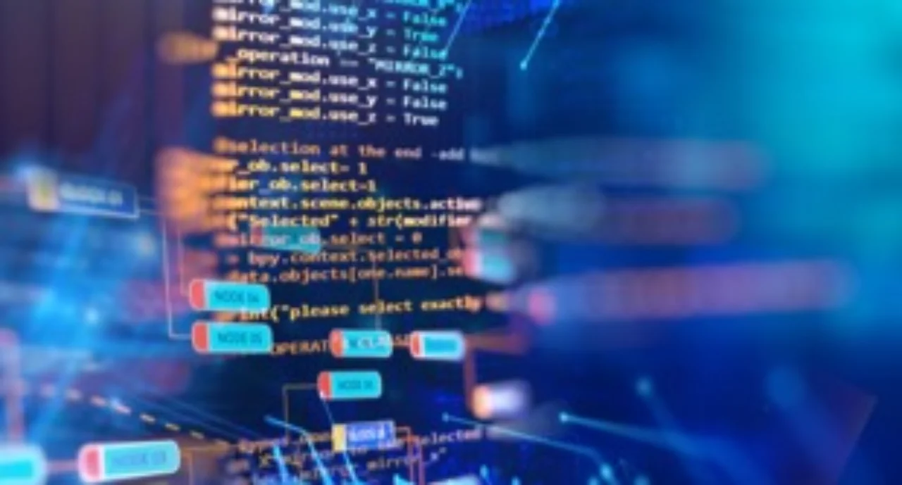 Programming code abstract technology background footage,concept of software developer and Computer script