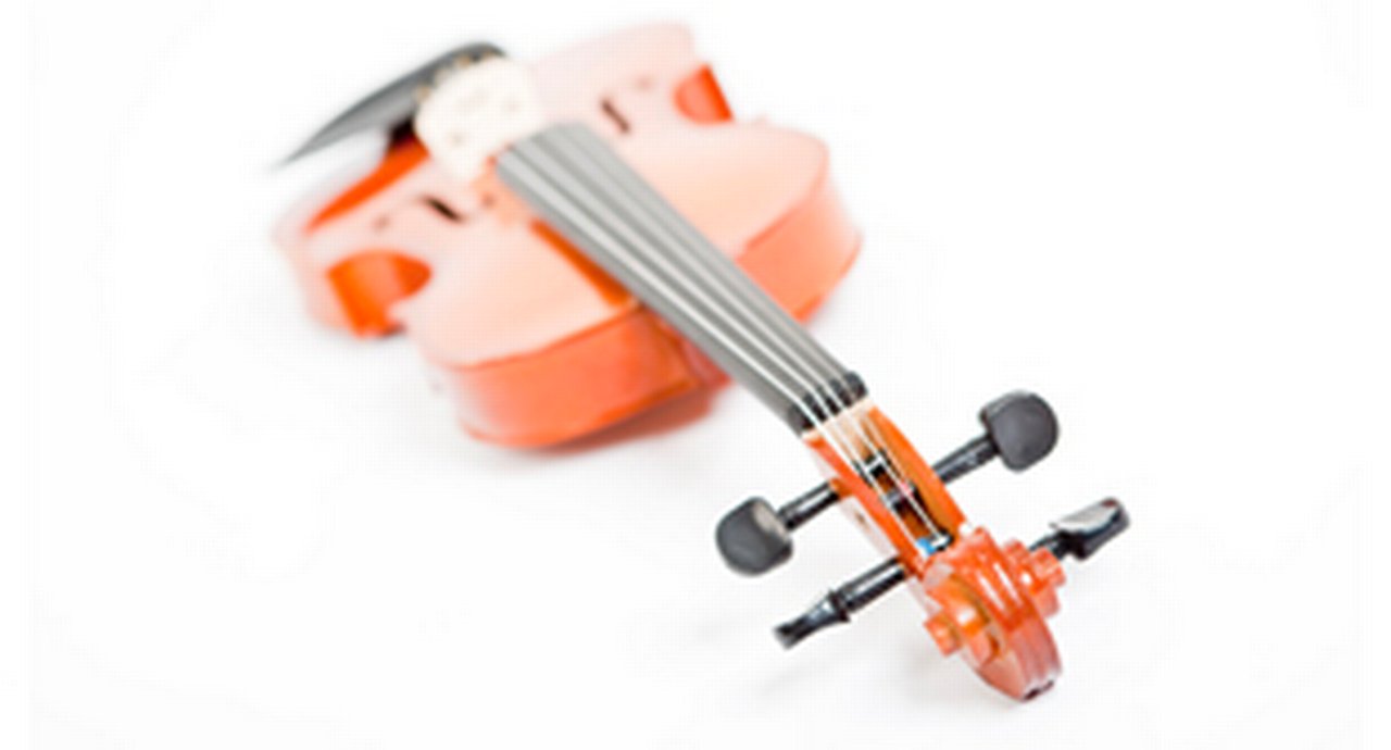 a violin on neutral background