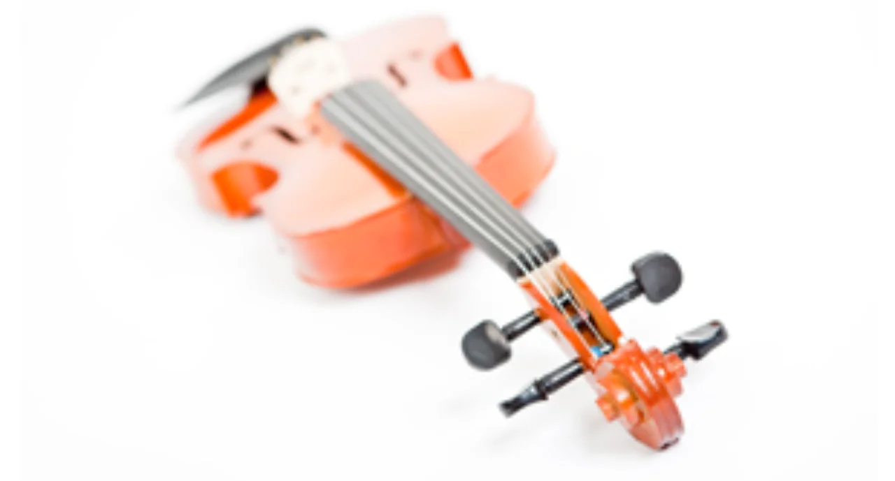 a violin on neutral background