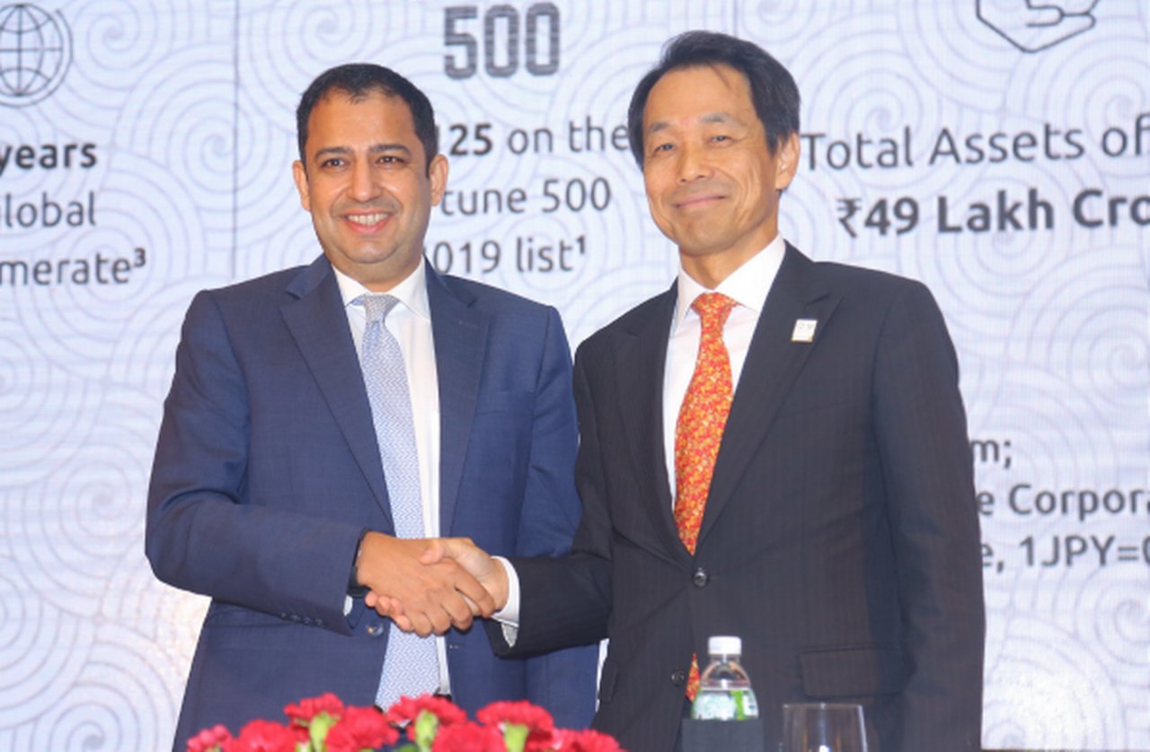 Sundeep Sikka and Hiroshi Shimizu, President of Nippon Life Insurance Company