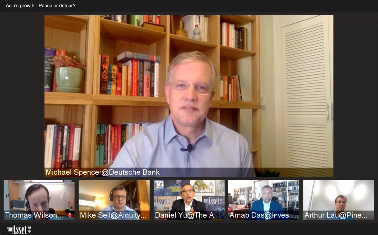 Dr Spencer in a video conference with multiple persons