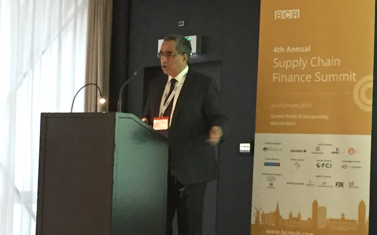 Deutsche Bank’s EMEA Head of Supply Chain Finance, Anil Walia gives the opening keynote talk